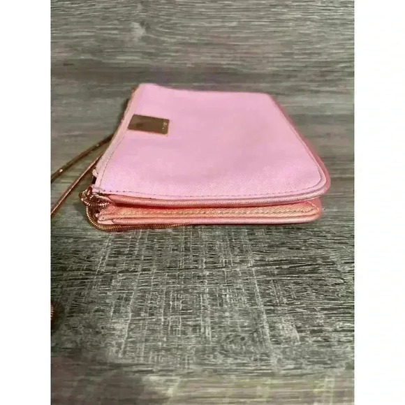 Ted Baker Pink Crossbody Bag with Rose Gold Chain Strap | Dual-Zip Purse - Picture 13 of 14